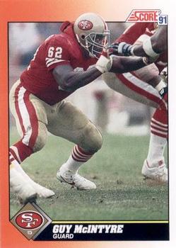 Guy McIntyre San Francisco 49ers 1991 Score NFL #443
